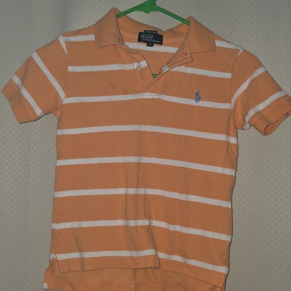 Polo by Ralph Lauren Kids Orange Striped Shirt